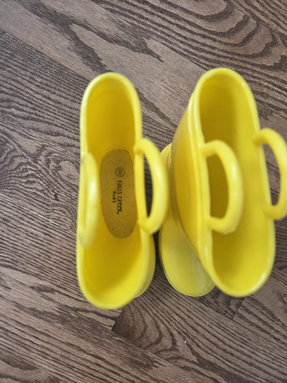 Falls Creek - Yellow Pull-On Rain Boots- Toddler Size 9